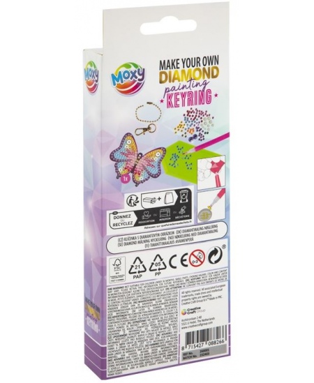 Teemantmosaiigist võtmehoidja XO STYLE Liblikas