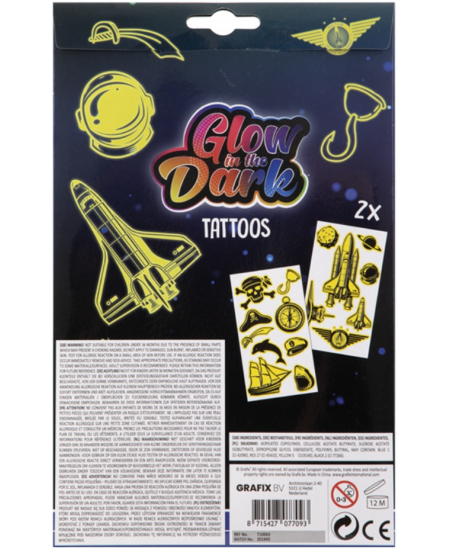 Pimedas helendavad tätoveeringud GRAFIX Raketa