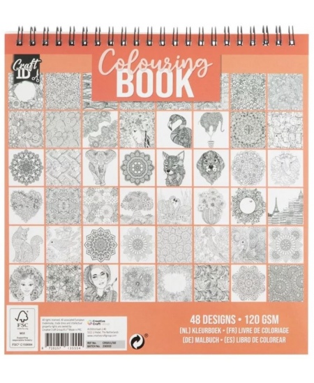 Värvimisraamat GRAFIX Punane, 48 pilti