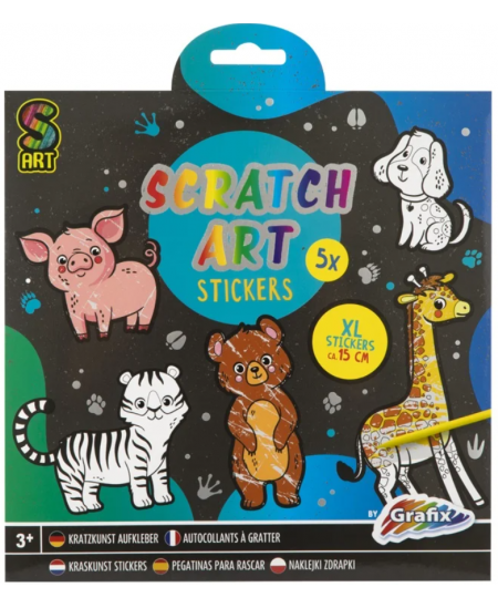 Kraabitavate kleebiste komplekt GRAFIX Loomad, 5 tk.