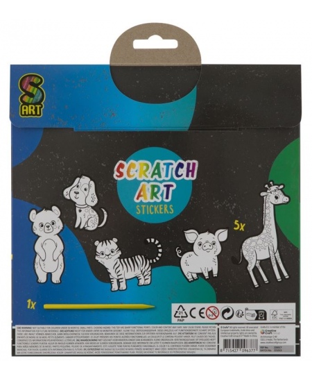 Kraabitavate kleebiste komplekt GRAFIX Loomad, 5 tk.