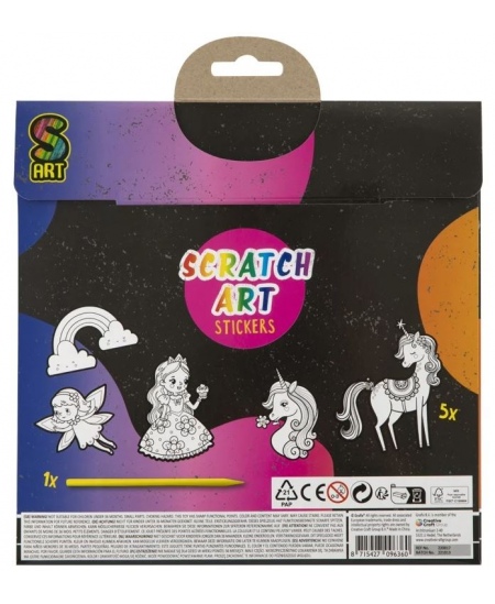 Kraabitavate kleebiste komplekt GRAFIX Ükssarvikud, 5 tk.