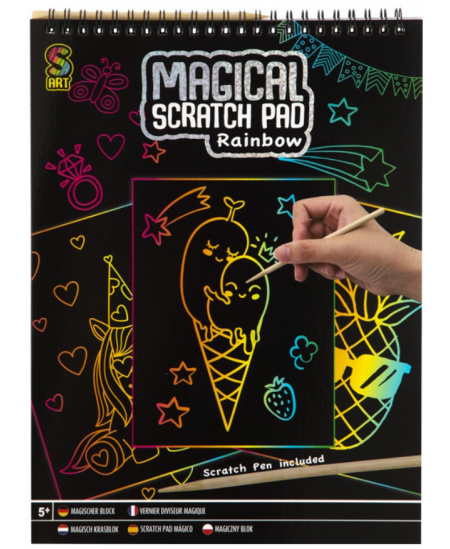 Kraapimiskomplekt GRAFIX Magical Jäätis, 20 pilti