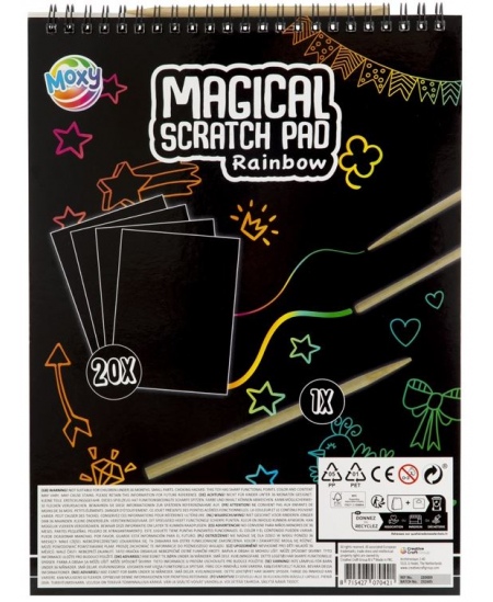 Kraapimiskomplekt GRAFIX Magical Jäätis, 20 pilti