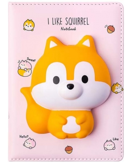 Märkmik SQUISHY Squirrel, 128 lehte