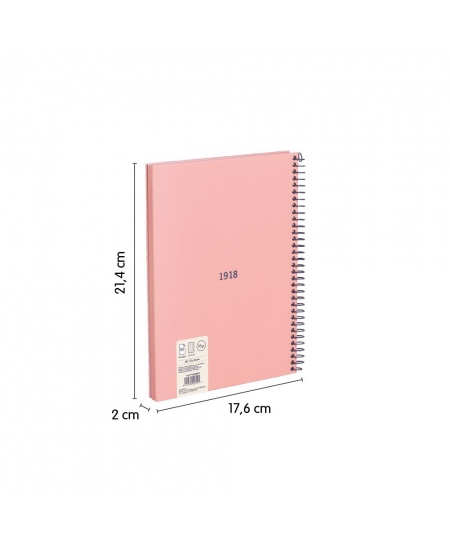 Kõvakaaneline märkmik MILAN, A5, 80 lehte, ruuduline