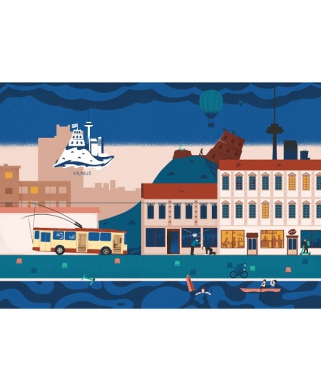 Märkmik VILNIUS, A5, punktid-jooned