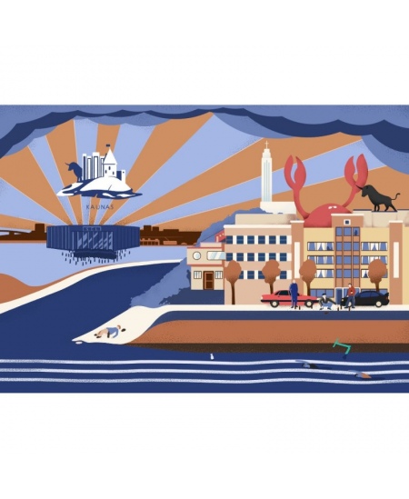 Märkmik KAUNAS, A5, punktid-jooned