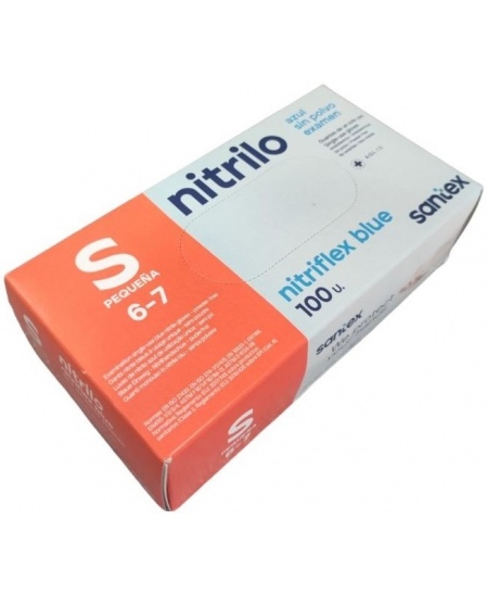 Ühekordsed nitriilkindad SANTEX, S-suurus, 100 tk