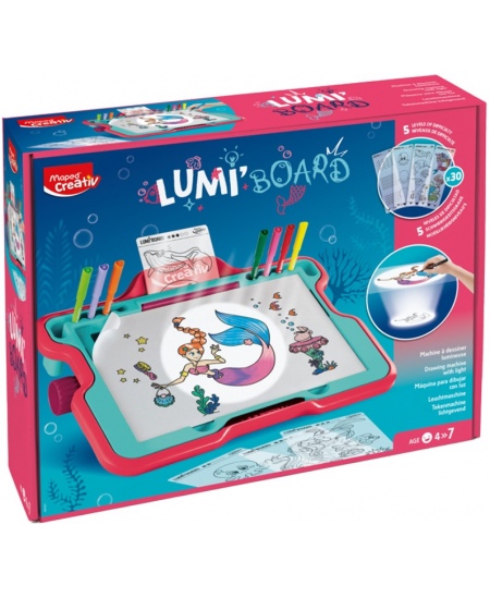 Valgustusega joonistustahvel MAPED Creativ Lumi Board Mermaid