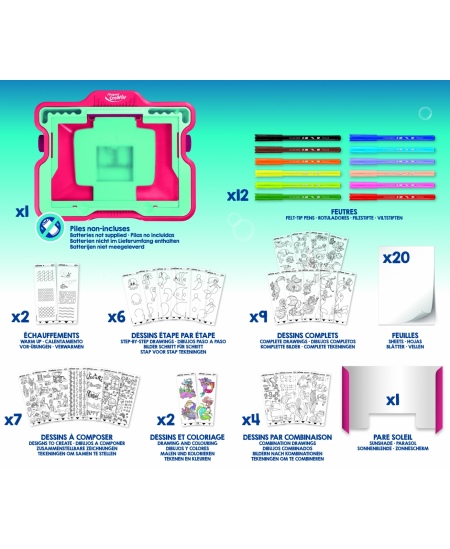 Valgustusega joonistustahvel MAPED Creativ Lumi Board Mermaid