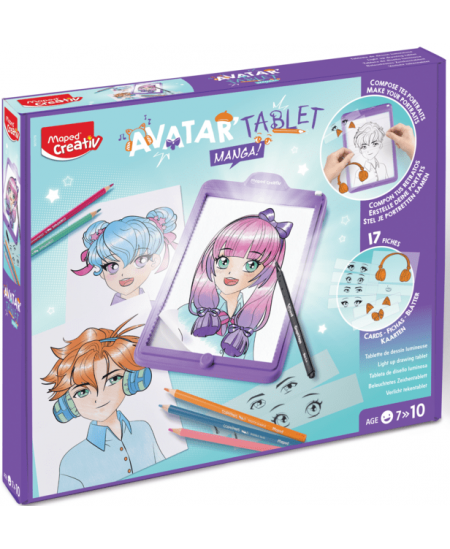 Valgustusega joonistustahvel MAPED Creativ Avatar Studio Manga