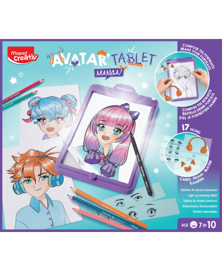 Valgustusega joonistustahvel MAPED Creativ Avatar Studio Manga