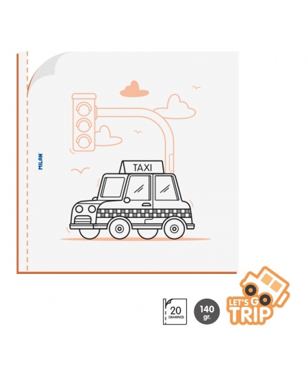 Värvimisvihik MILAN Let´s Go Trip