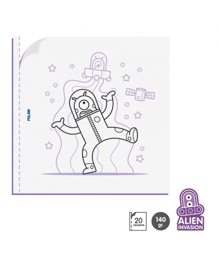 Värvimisvihik MILAN Alien Invasion