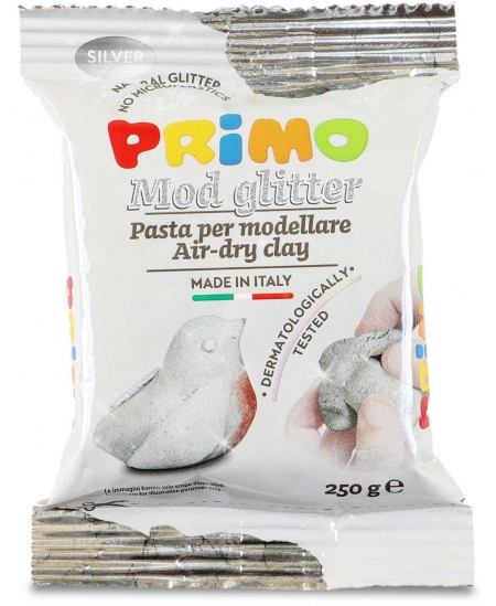 Glitter savi PRIMO, isekuivav, hõbedane, 250 g