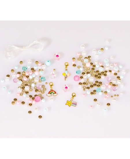 Käevõrude valmistamise komplekt LITTLE PRINCESS Pärlid ja lilled, 5 tk.