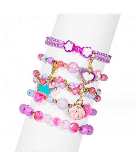 Käevõrude valmistamise komplekt LITTLE PRINCESS Kroon ja karbike, 5 tk.