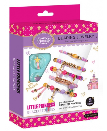 Käevõrude valmistamise komplekt LITTLE PRINCESS Täht ja vääriskivi, 5 tk.