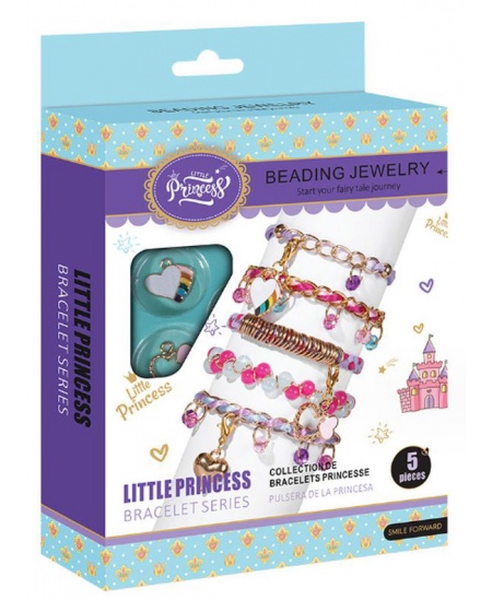 Käevõrude valmistamise komplekt LITTLE PRINCESS Ketid ja südamed, 5 tk.