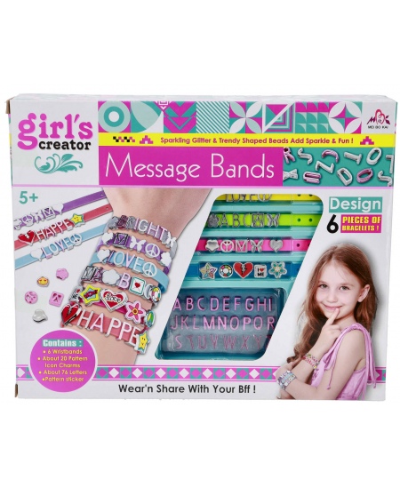 Käevõru meisterdamise komplekt GIRLS CREATOR Sõnumid