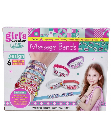 Käevõru meisterdamise komplekt GIRLS CREATOR Sõnumid