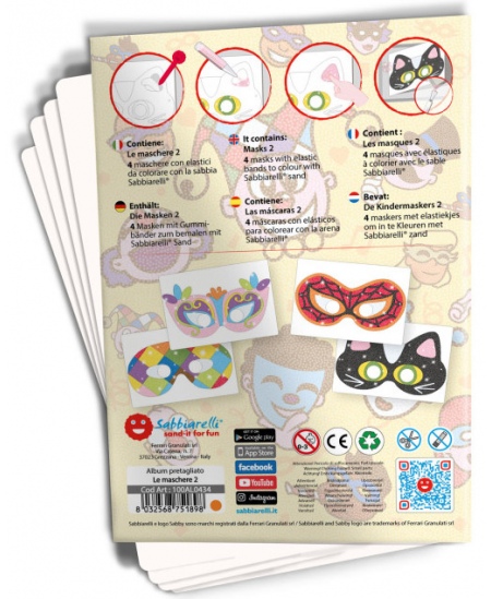 Joonistusalbum liivaga joonistamiseks SABBIARELLI Masks