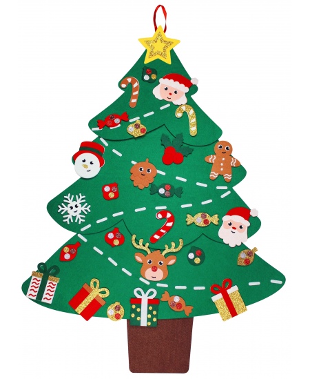 Hiiglaslik kokkupandav vildist jõulukuusk kleebitavate ehetega LOOLIPO