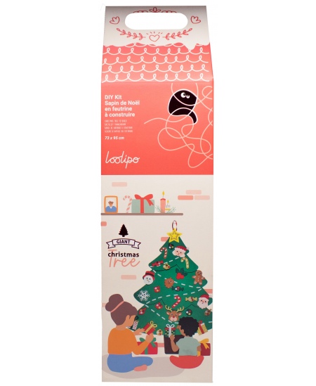 Hiiglaslik kokkupandav vildist jõulukuusk kleebitavate ehetega LOOLIPO