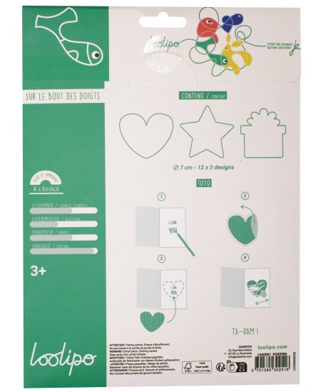 Kraabitavad kleebised peidetud sõnumite jaoks LOOLIPO Gold, 36 tk.