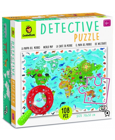 Detektiivipusle LUDATTICA Loomade kaart, 108 osa