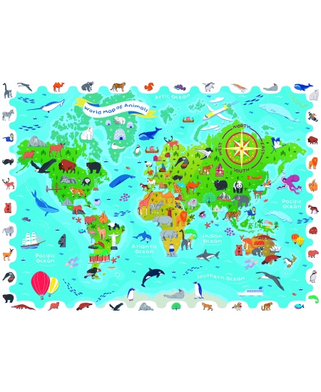 Detektiivipusle LUDATTICA Loomade kaart, 108 osa