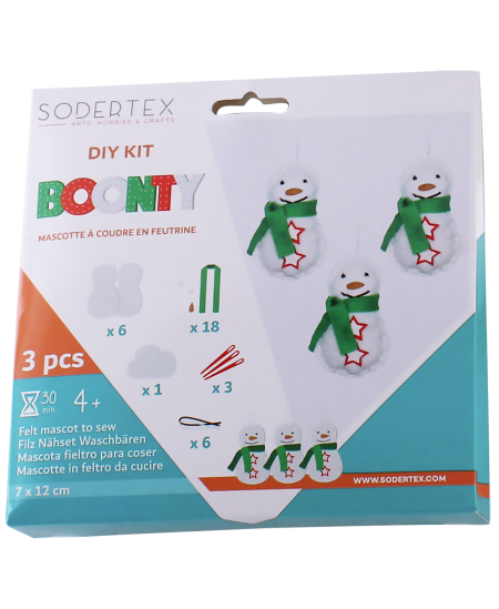 Õmbluskomplekt SODERTEX Lumememmed, 3 tk.