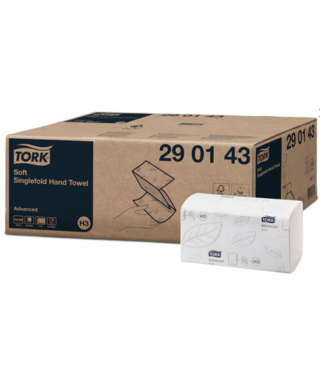 Leht-paberkäterätid Tork (H3), Advanced Singlefold, 290143, Z-volt, 250 lehte, 1 pakk