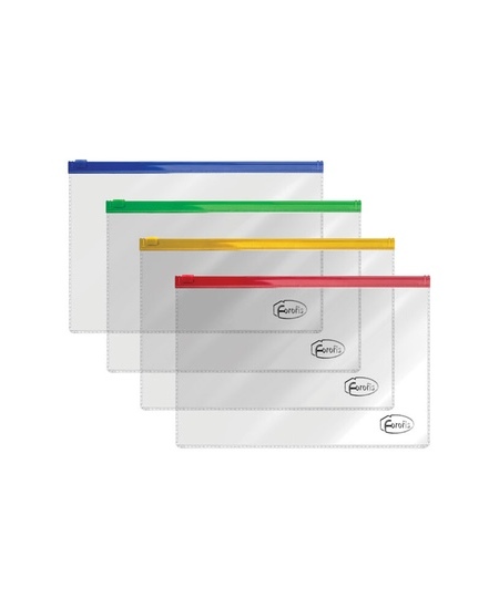 Tõmblukuga dokumendikott FOROFIS, läbipaistev, A5.