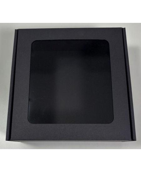Kiirsulguv aknaaugu ja kaanega kingikarp, 185x195x75 mm, must, 1 tk