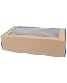 Kiirsulguv aknaaugu ja kaanega kingikarp, 350x240x85 mm, pruun, 1 tk