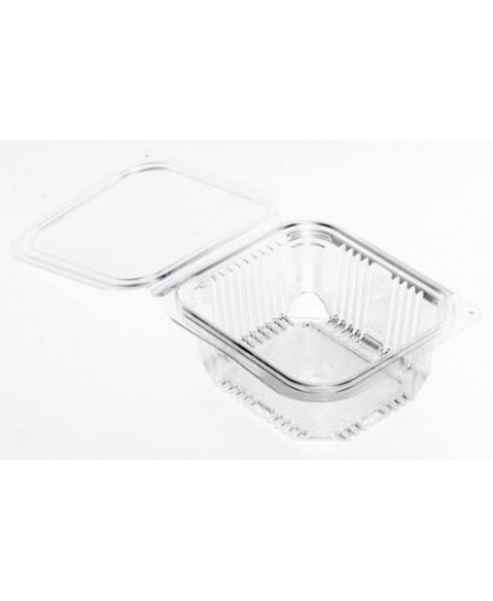 Ühekordne salatikarp, ruudukujuline, kaanega, PET, 18,7 x 14,4 x 6,5 cm, 1 tk