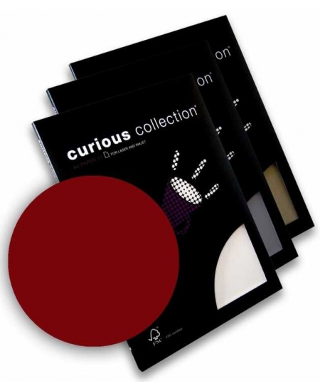 Dekoratiivpaber CURIOUS METALLICS punane lakk, 120 g/m2, A4, 50 lehte