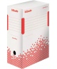 Arhiivikarp ESSELTE, 150×250×350 mm, valge-punane.