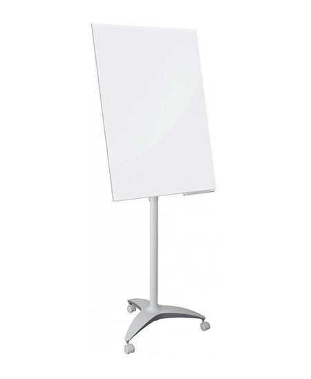 Mobiilne klaasist magnettahvel 2x3, ratastega, 70x100 cm