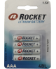 Patareid ROCKET Lithium FR03 (AAA), liitium, 4 tk