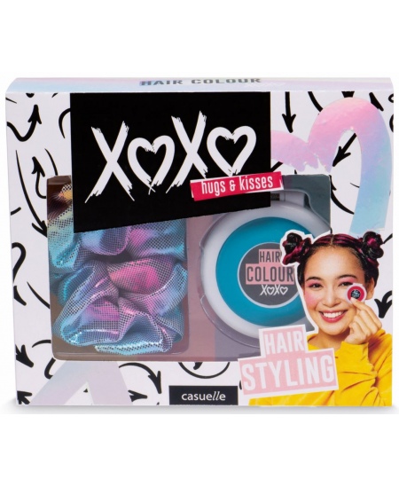 Juuksekriidi ja elastse komplekt CASUELLE Xoxo Sinine