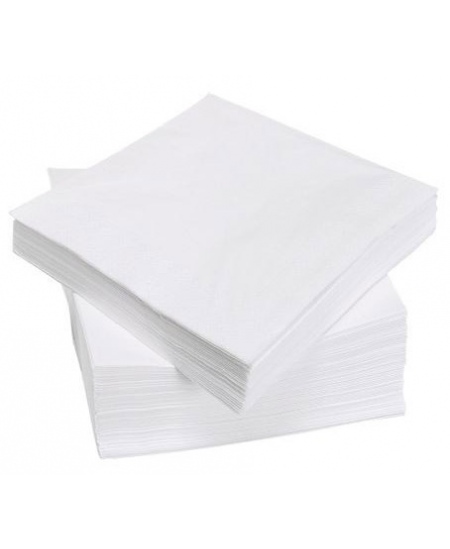 Lauasalvrätikud, valged, 1-kihilised, 24 x 24 cm, 400 tk.