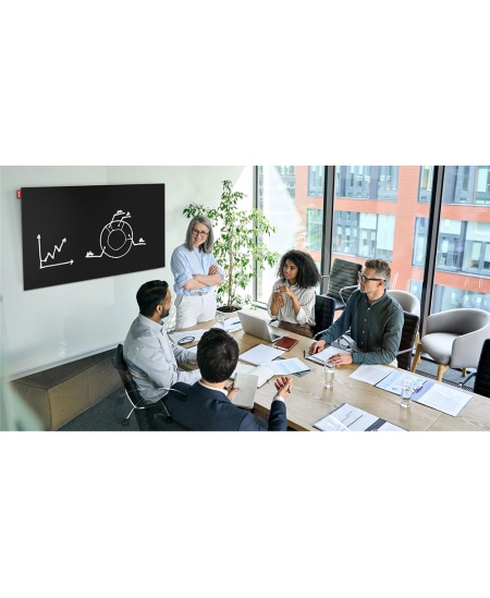 Magnetiline klaastahvel MEMOBE, 200x100 cm, must