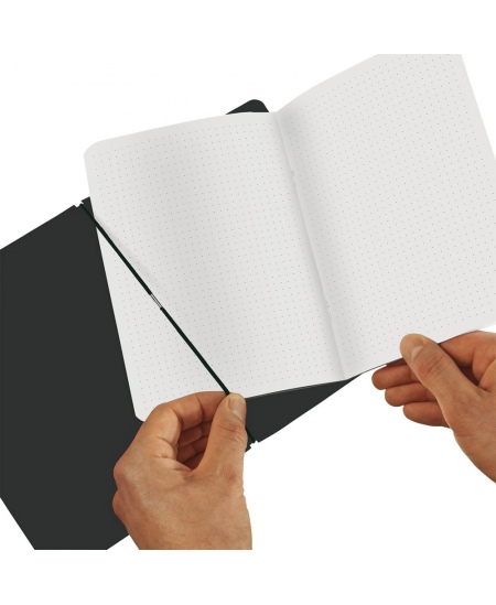 Märkmik HERLITZ kustutuskummiga, A5, täpid, hall