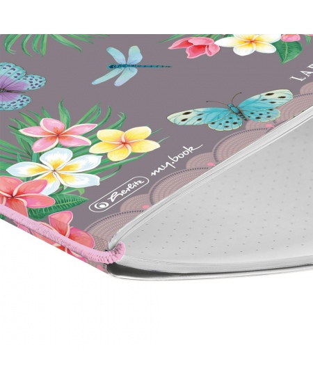 Märkmik HERLITZ kustutuskummiga, A5, täpid, lillemotiivid