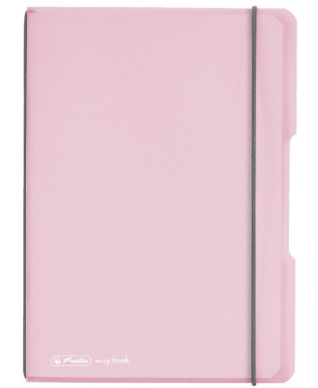 Märkmik HERLITZ kummipaelaga, A5, ruudud, roosa