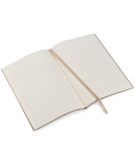 Märkmik FLAF, A5, täpid, eco-nahk, kreemjas