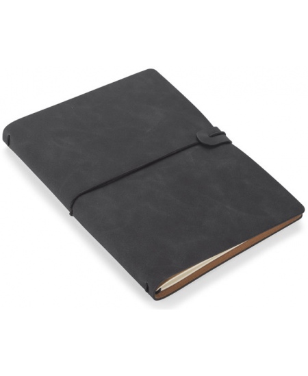 Märkmik RETRO LITE, A5, jooneline, eco-nahk, must